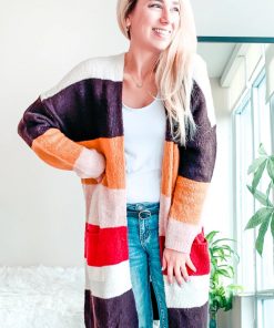 Cover me with colors longline cardigan