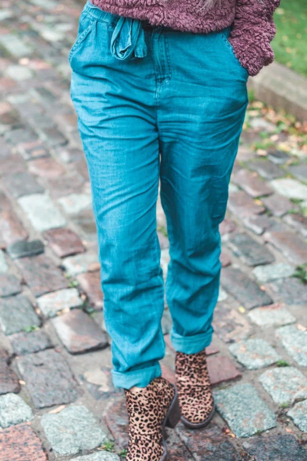 Comfort is everything | Chambray Denim Pants