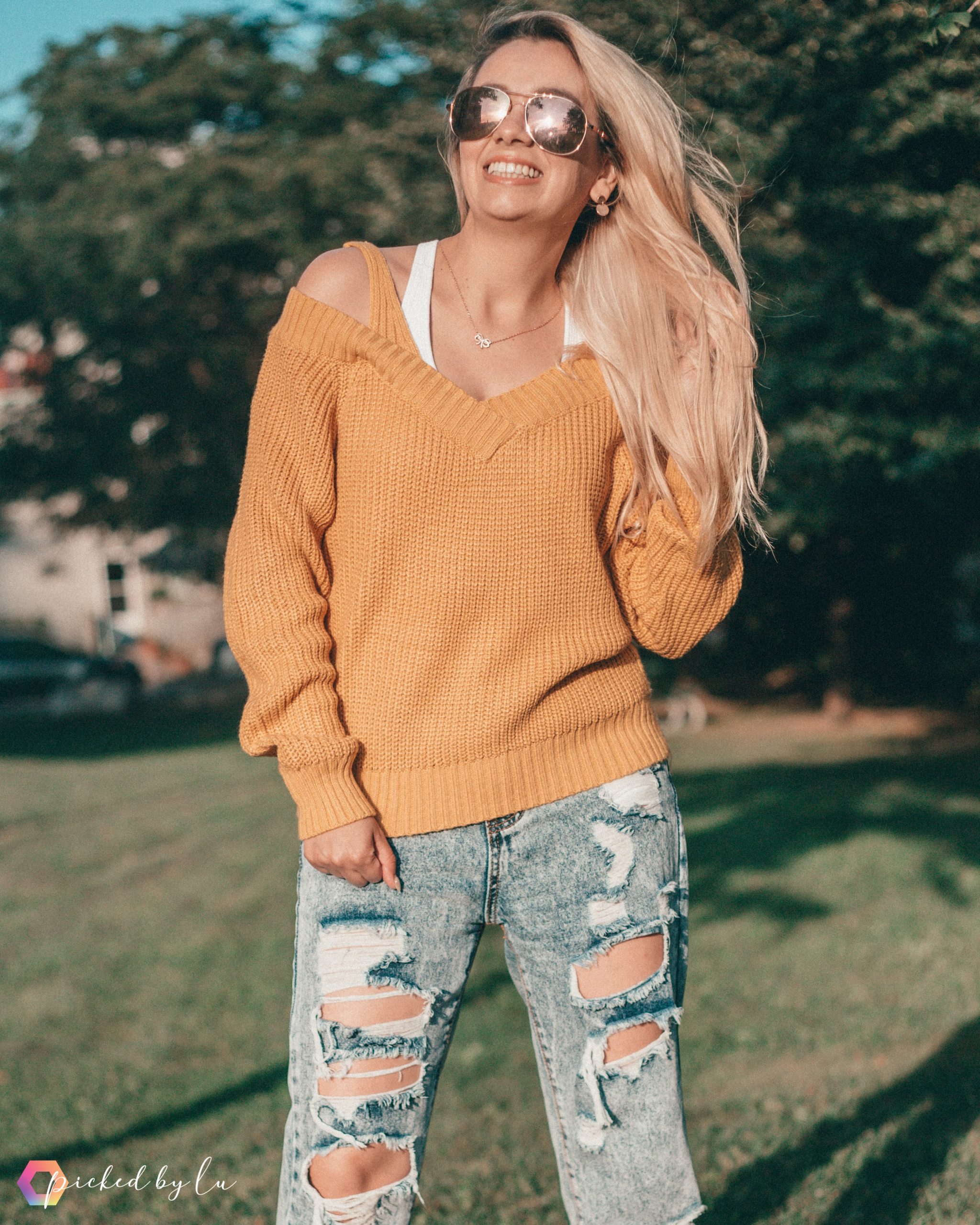 Dressed by Lu Cold Shoulder Sweater