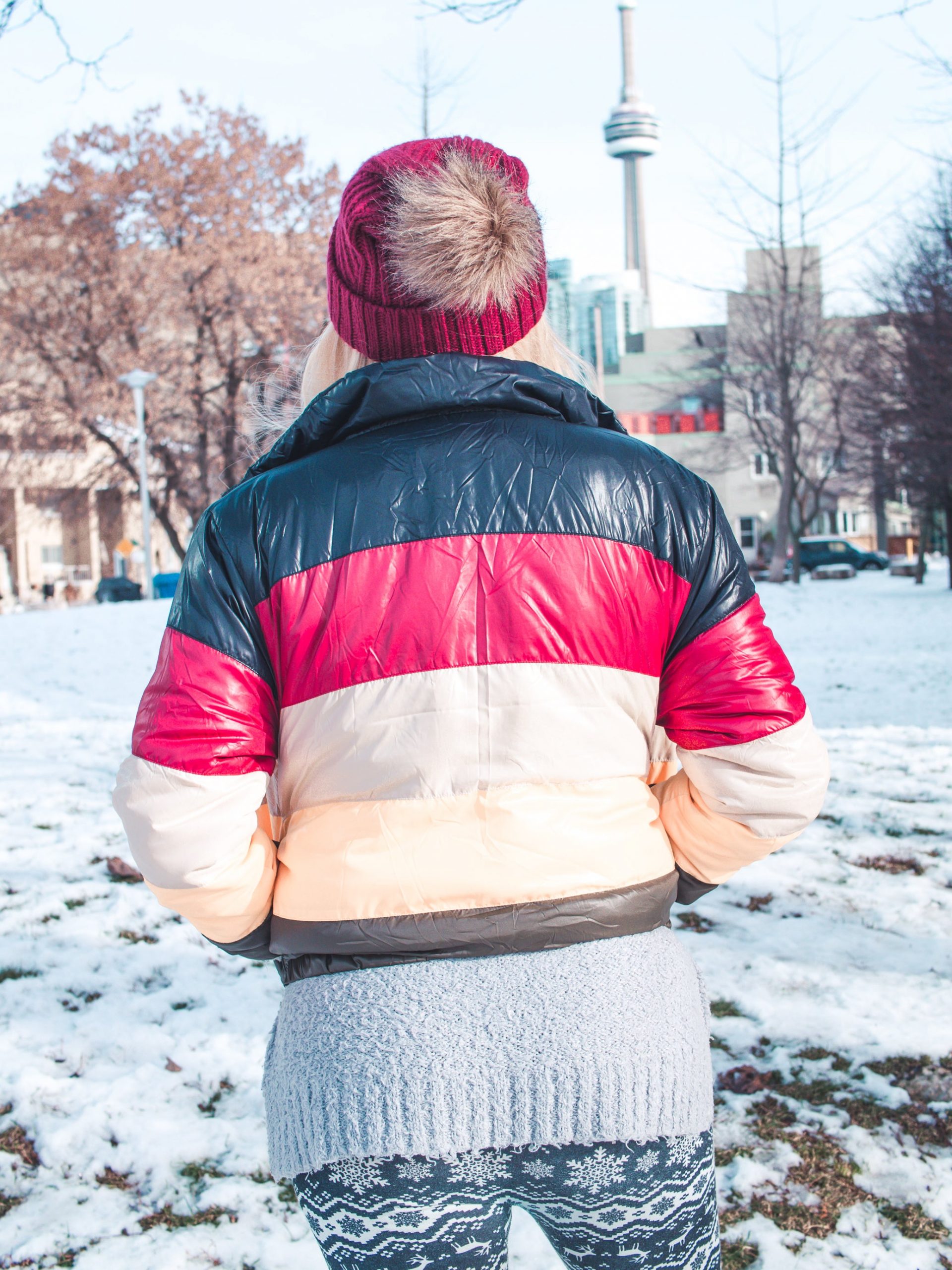 Winter is for Fun ColorBlock Puffer Jacket