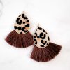 Leopard Fringe Earrings